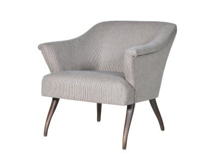 Designové křeslo Grey Pinstripe