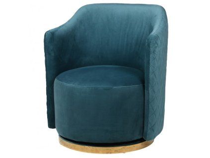 Designové křeslo Swivel moderozelené s prošívanými zády