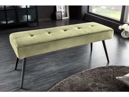 Stylová čalouněná lavice Boutique 100cm olivová