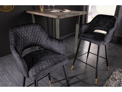 Designová barová židle Patty antracit