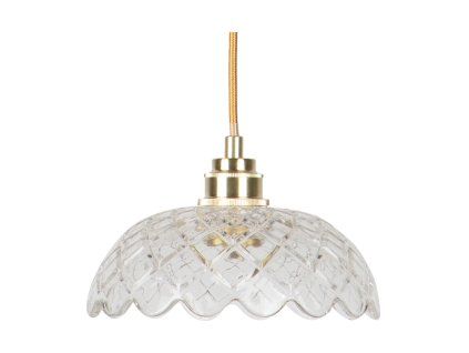 Skleněné závěsné svítidlo Crystal Gold II 120cm čiré