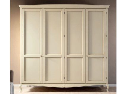 Luxusní bílá zámecká skříň Victoria 230cm čtyřdveřová