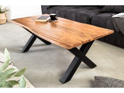 Masivní konferenční stolek Mammut Honey X 120 cm akácie