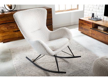 Designové houpací křeslo Scandinavia Swing II bílé