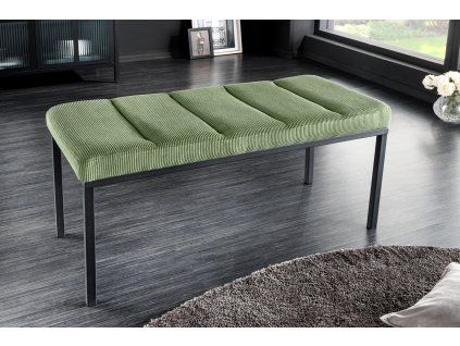 Designová lavice Boutique zelená 80cm manšestr