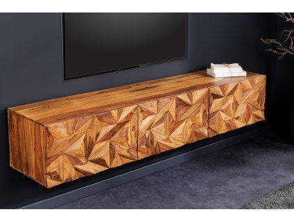 Designová TV skříňka Anne 160cm palisandr závěsná