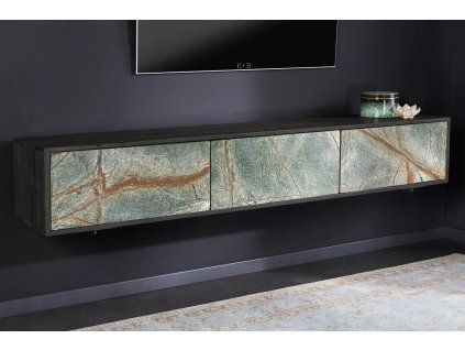 Stylový nástěnný TV stolek Soul 160cm dýha přírodní kámen