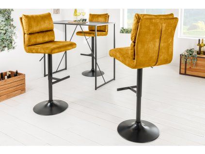 Designová barová židle Comfort žlutá