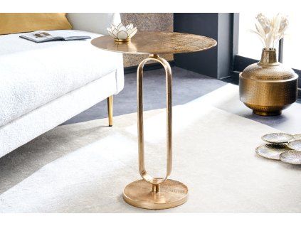 Odkládací stolek Elegance 60 cm zlatý kov minimalistický design