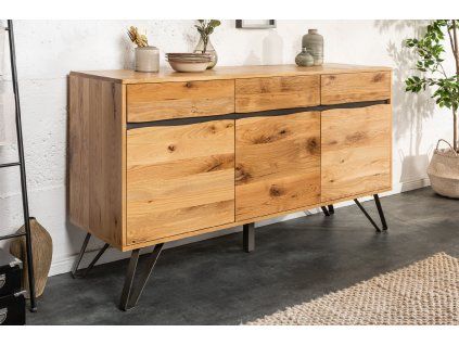 Masivní příborník Living Edge 160cm divoký dub