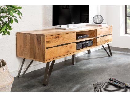 Masivní televizní stolek Living Edge 160cm divoký dub
