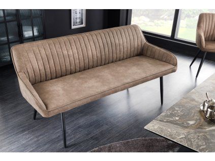 Stylová čalouněná lavice Turin 160cm taupe