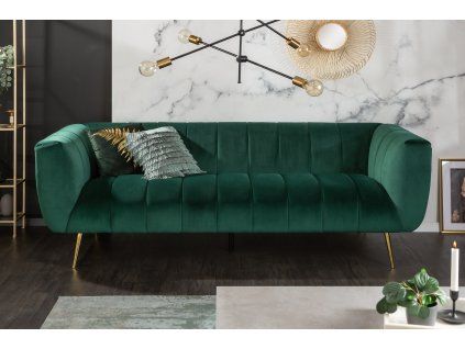 Designová pohovka Classy 225 cm smaragdová