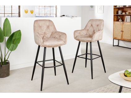 Designová barová židle Milla champagne
