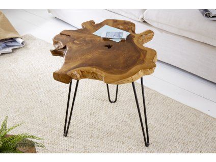 Příruční stolek Wild Teak 50 cm masiv teak dřevo