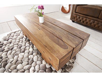 Masivní konferenční stolek Bolt 100 cm palisandr