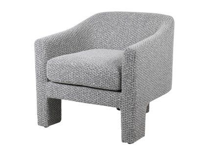 Stylové křeslo Comfy kouřově šedé 75 cm
