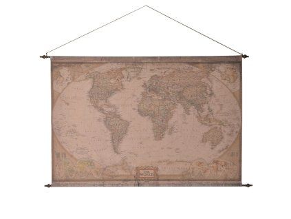 Elegantní mapa světa z kůže