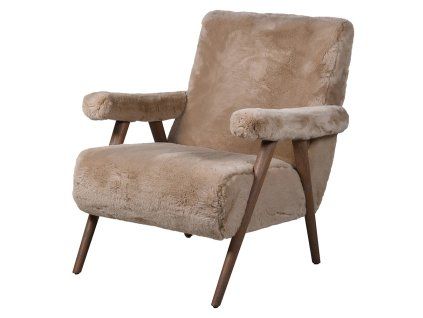 Elegantní křeslo Shaun z ovčí kůže 91 cm