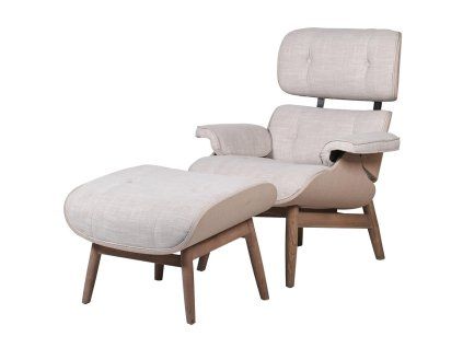 Stylové křeslo Amilion s taburetem 97 cm