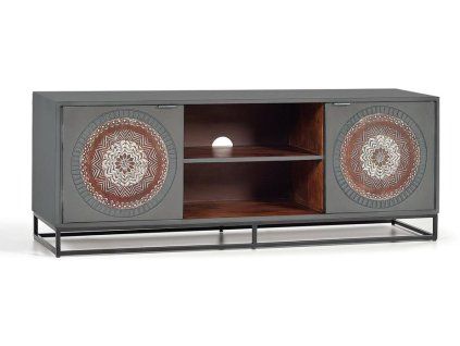 Luxusní TV stolek Wood Mandala 150 cm masiv mango