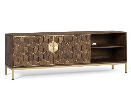 Designový Art-Deco TV stolek Bora Bora 145 cm masiv