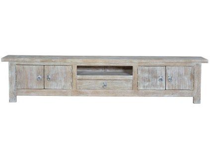 Masivní TV stolek Lahore 230 cm vintage mango