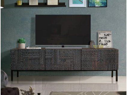 Orientální TV stolek Jeroglifico 180 cm mango masiv