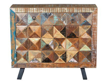 Designová masivní předsíňová skříňka Diamante 100cm barevná