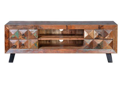 Designový masivní TV stolek Diamante 155 cm barevný