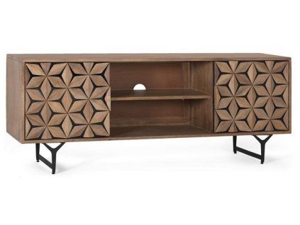 Stylový dřevěný TV stolek Malvina 147 cm orientální