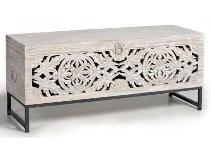 Designová ručně vyřezávaná truhla