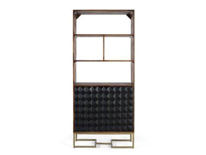 Designová knihovna Gianna černé mango