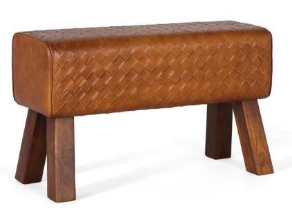 Kožená designová lavice