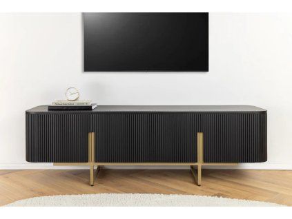 TV stolek Fiona 160 cm mango černý zlatý
