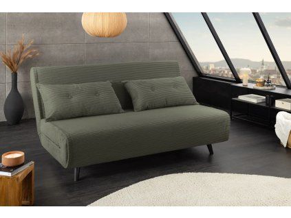 Designová rozkládací pohovka Smart 140 cm zelená