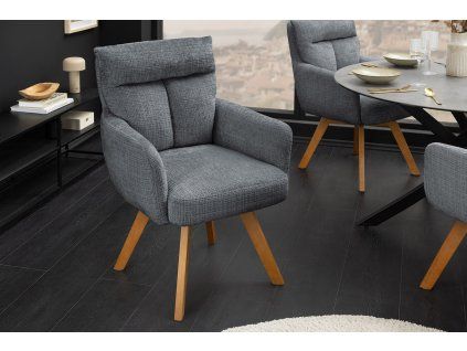 Designové otočné křeslo Big Gina II šedé