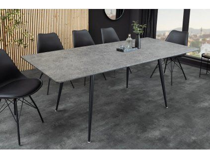 Stylový rozkládací stůl Arane 120-160cm šedý kámen.