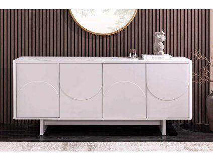Designový moderní 3D příborník Salon White 180cm.