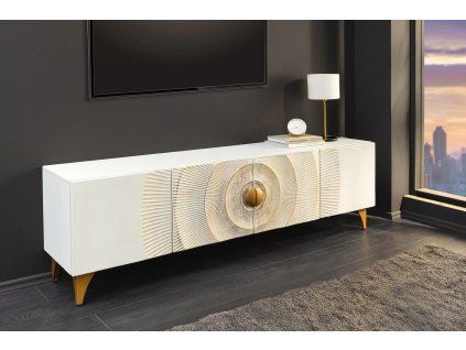 Designová TV komoda Aurelius 180 cm bílé mango