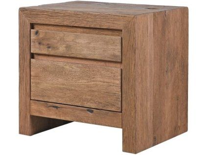 Stylový noční stolek z recyklovaného dubového dřeva