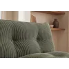 Detail zeleného manšestrového čalounění pohovky