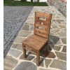 Stylová masivní jídelní židle Merapi ze dřeva Mindi