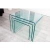 Designové skleněné stolky Ghost set 3 moderní