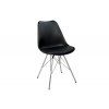 Elegantní černá židle Scandinavia retro