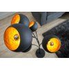 Designová stojací lampa Magma 170cm černo/zlatá