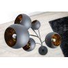 Designová stojací lampa Magma 170cm černo/zlatá