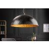 Moderní závěsná lampa Glow 70cm černo zlatá