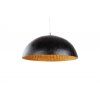 Moderní závěsná lampa Glow 70cm černo zlatá