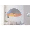 Moderní závěsná lampa Glow 70cm černo zlatá